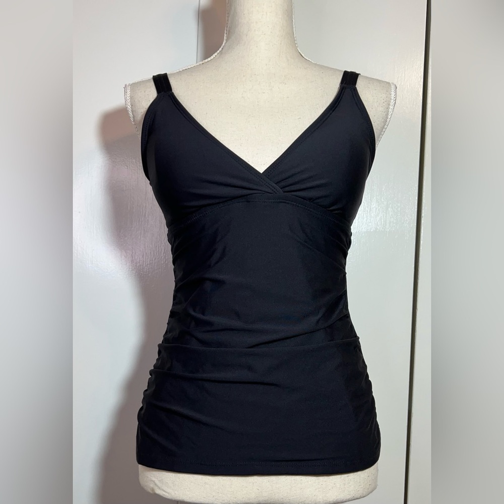 Alex Marie Tankini Swim Top Women’s Size 8 Black Adjustable Straps - Picture 2 of 8